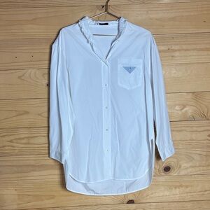 Sandro Paris white button down blouse size Medium